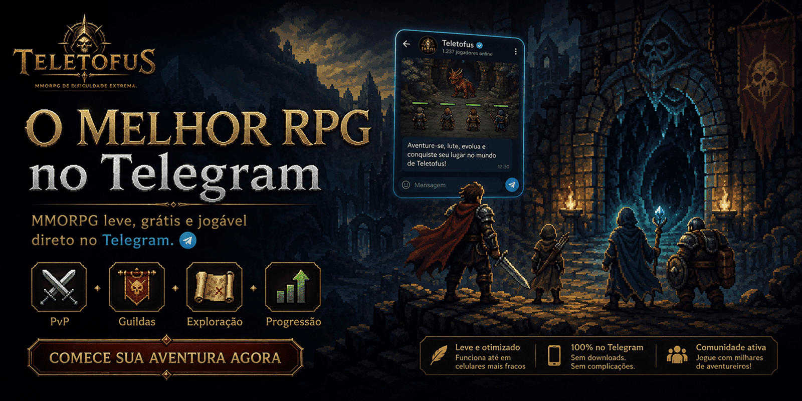Melhor RPG no Telegram em 2026? Conheça o Teletofus