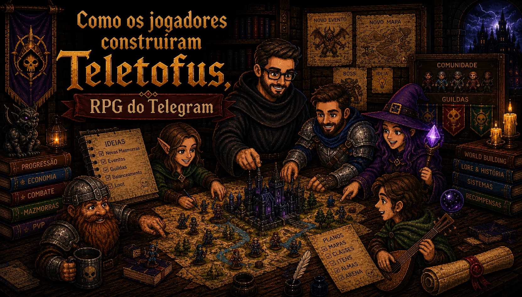 Como os jogadores construíram o Teletofus junto comigo