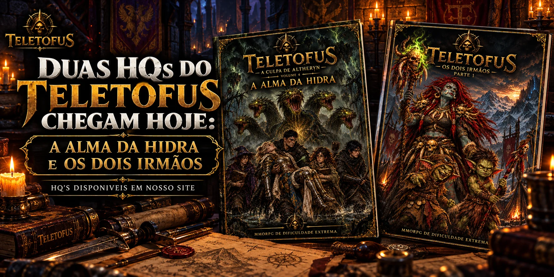 Duas HQs do Teletofus chegam hoje: A Alma da Hidra e Os Dois Irmãos